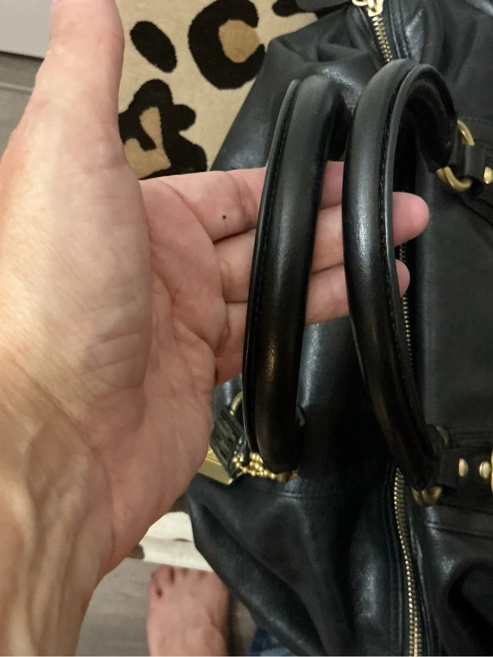 Authentic Coach Madison Audrey Black Leather Satchel